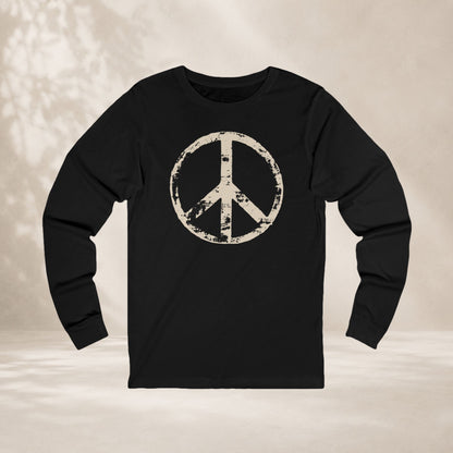 Vintage Peace Symbol Long Sleeve Tee