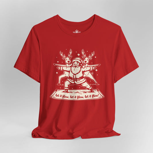 Let It Flow - Funny Santa Christmas Yoga Men Tee