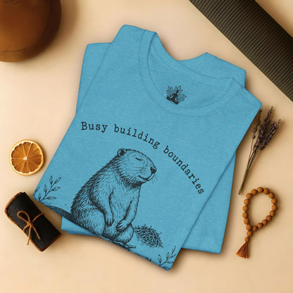 Busy Building Boundaries Beaver Tee