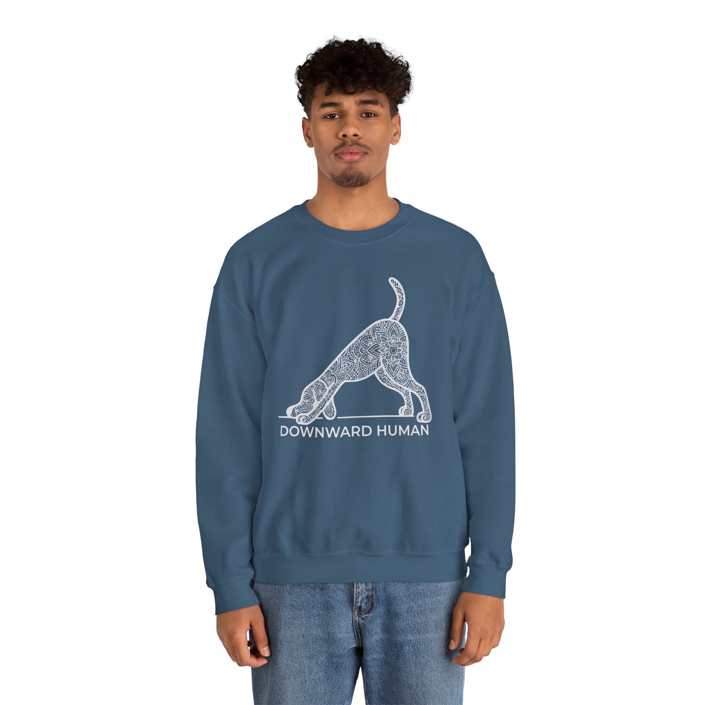 Downward Human Sweater - Mandala Dog