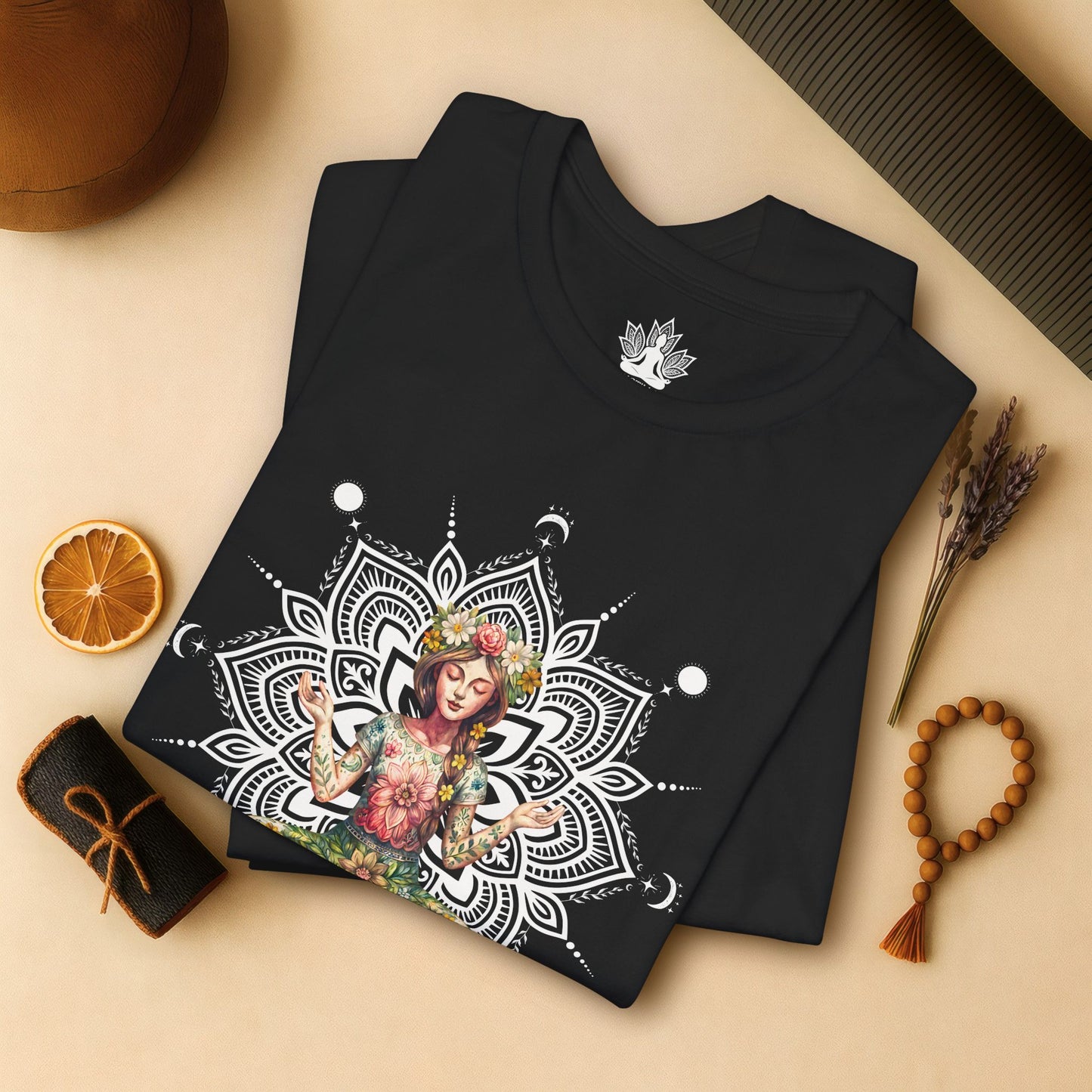 Flower Meditation Boho Tee