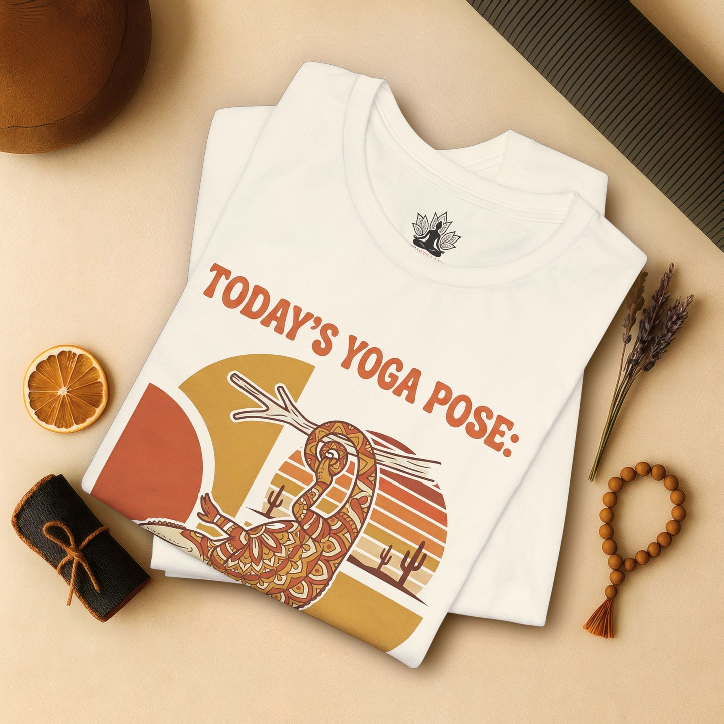 Downward Spiral Pose – Retro Sunset 70s Tee