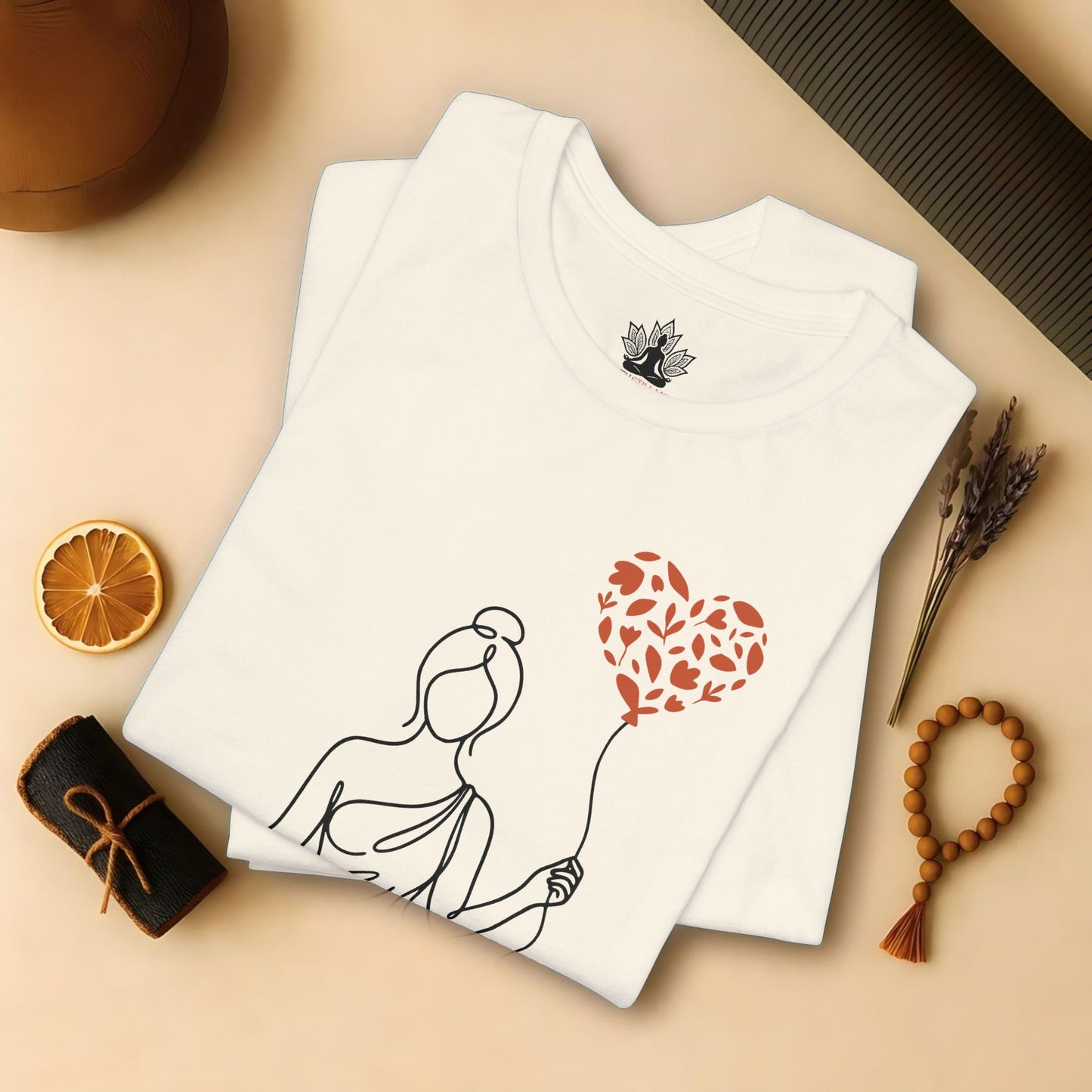 Mindful Love Yogini – Valentine Yoga Tee