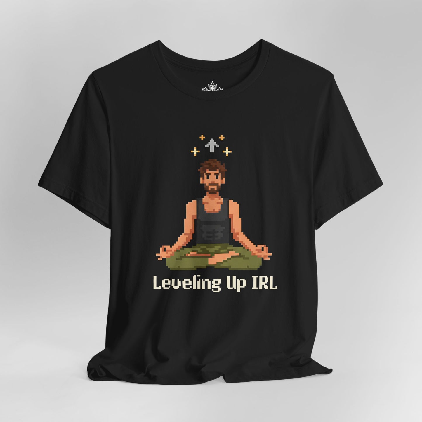 Leveling Up IRL - Pixel Art Yogi Men Tee