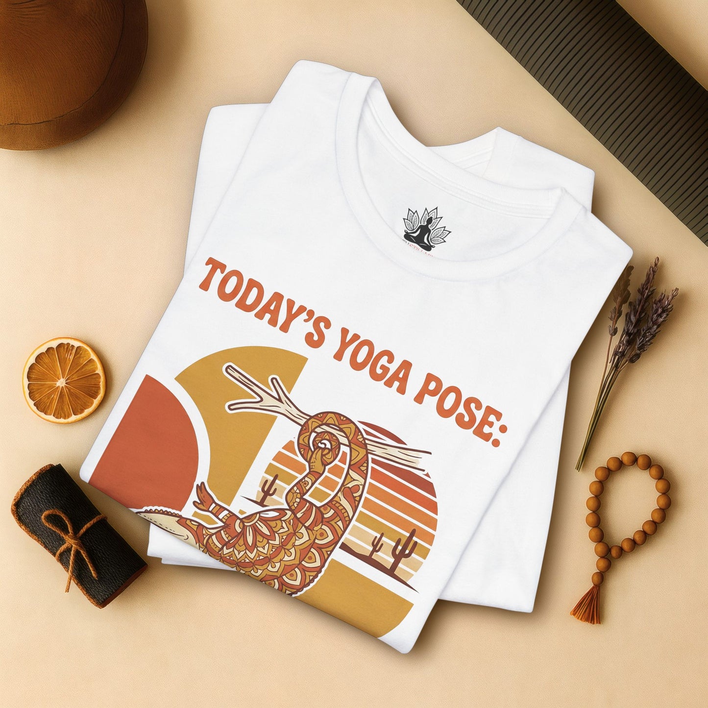 Downward Spiral Pose – Retro Sunset 70s Tee