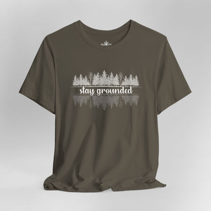 Stay Grounded – Mindful Forest Reflection Tee