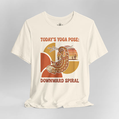 Downward Spiral Pose – Retro Sunset 70s Tee