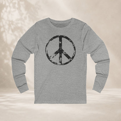 Vintage Peace Symbol Long Sleeve Tee