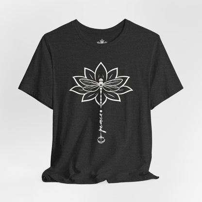 Peace Lotus Dragonfly – Mindful Nature Tee