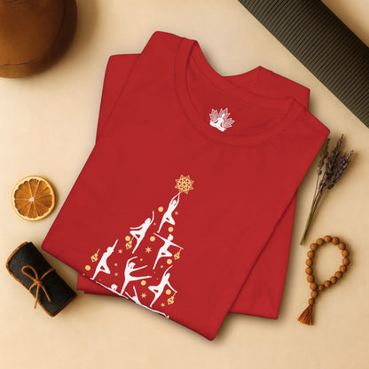 T-shirt de Noël Yoga Poses Christmas Tree – Pleine conscience