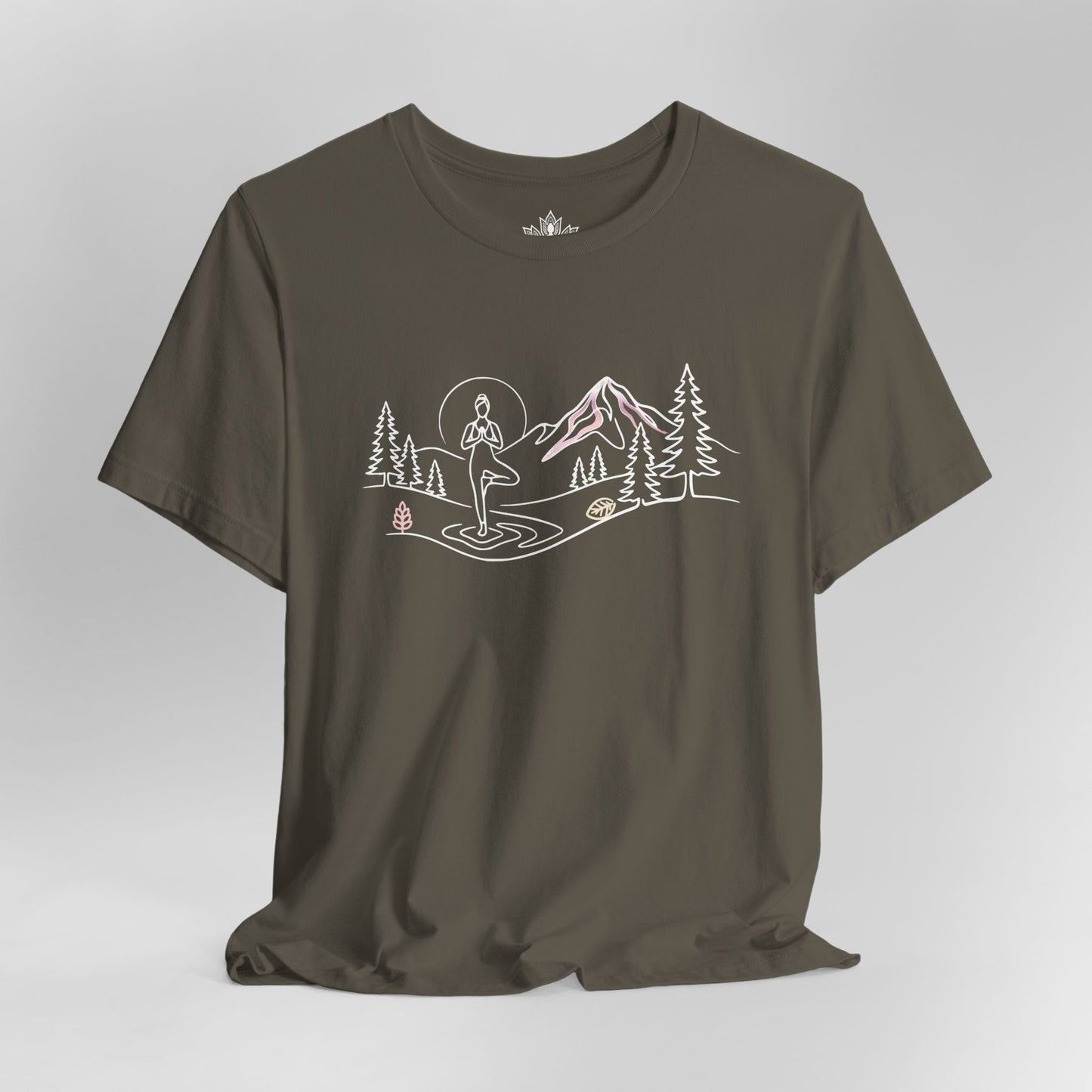 Tree Pose Line Art - Mountain Nature Tee