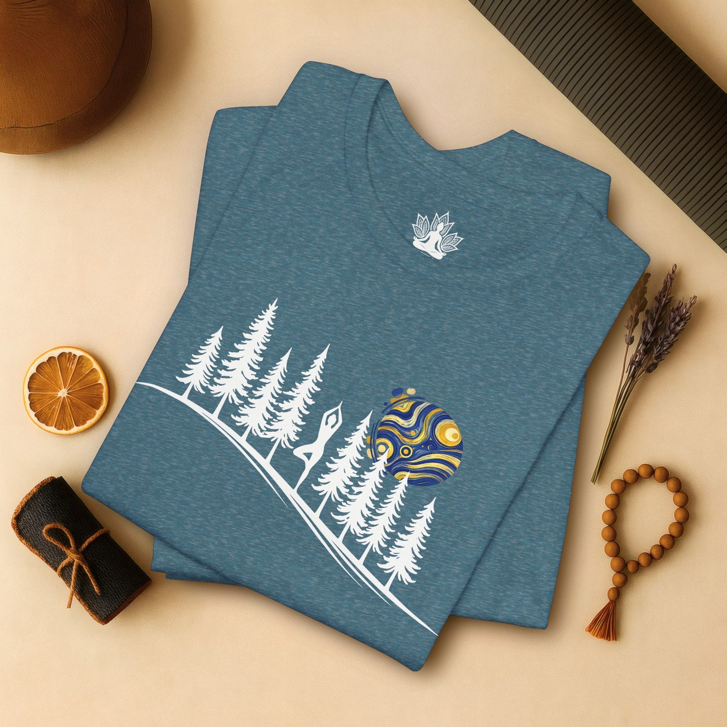 Forest Tree Pose In The Moonlight Tee