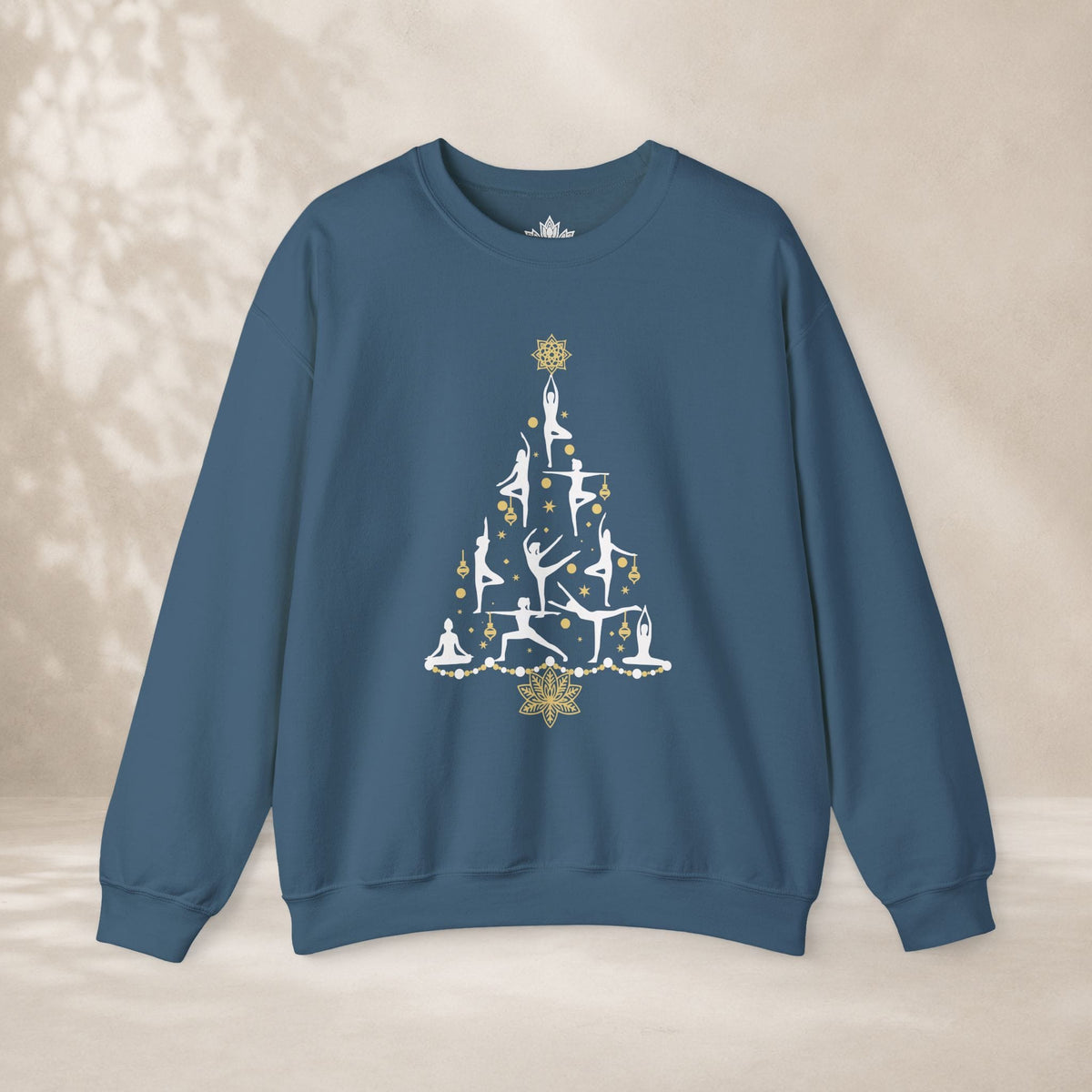 Printify Sweatshirt Yoga Poses Christmas Tree Sweatshirt Yoga Poses Christmas Tree Sweatshirt