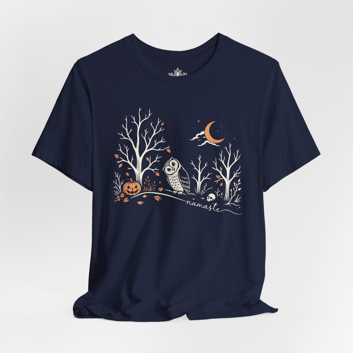 Namaste Forest Owl Halloween Edition Tee