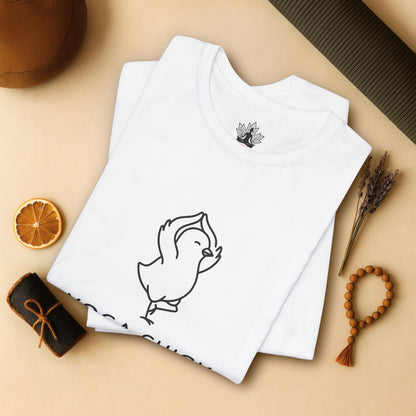 Minimalist Yoga Chick – Cute Mindful Humor Tee