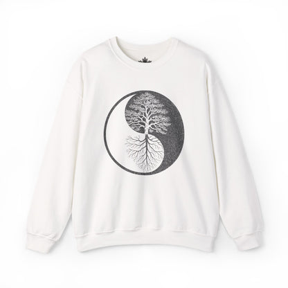 Arbre Yin Yang - Sweat-shirt à racines miroir