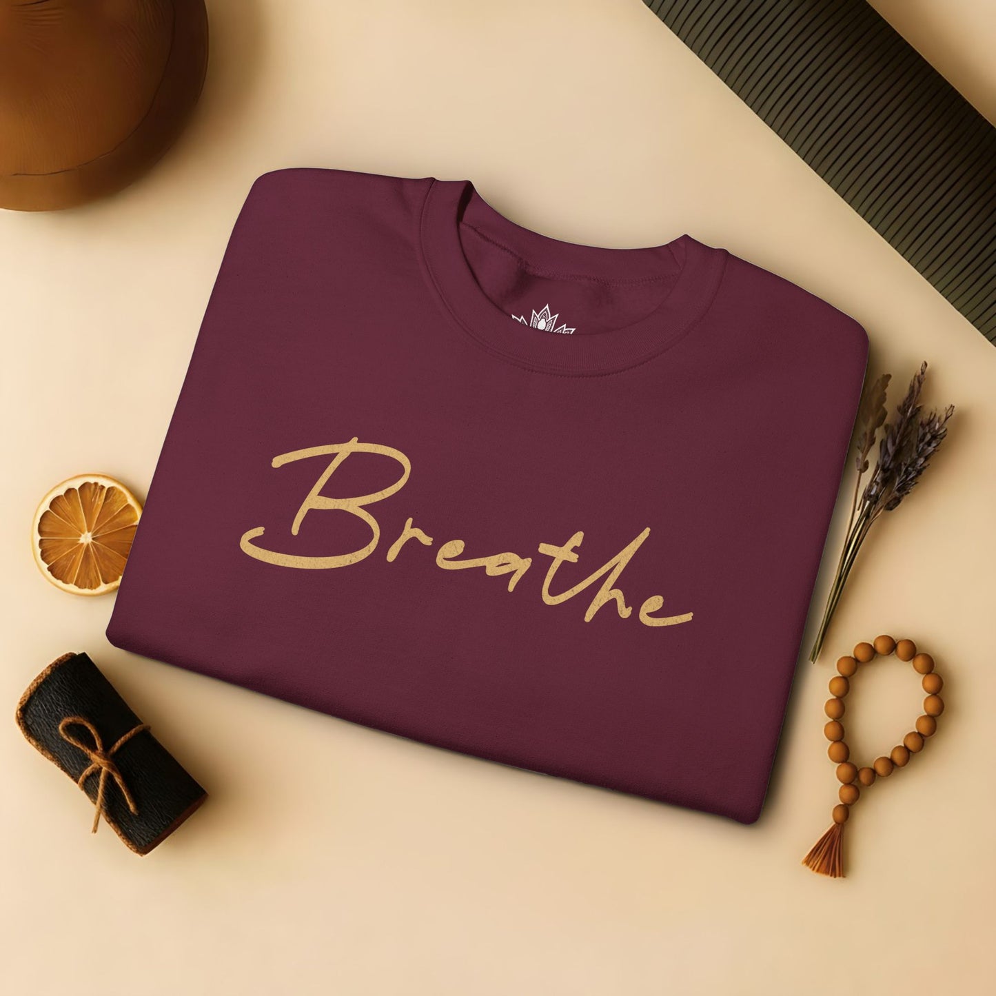 Cozy Breathe Sweater - Mandala Back Print