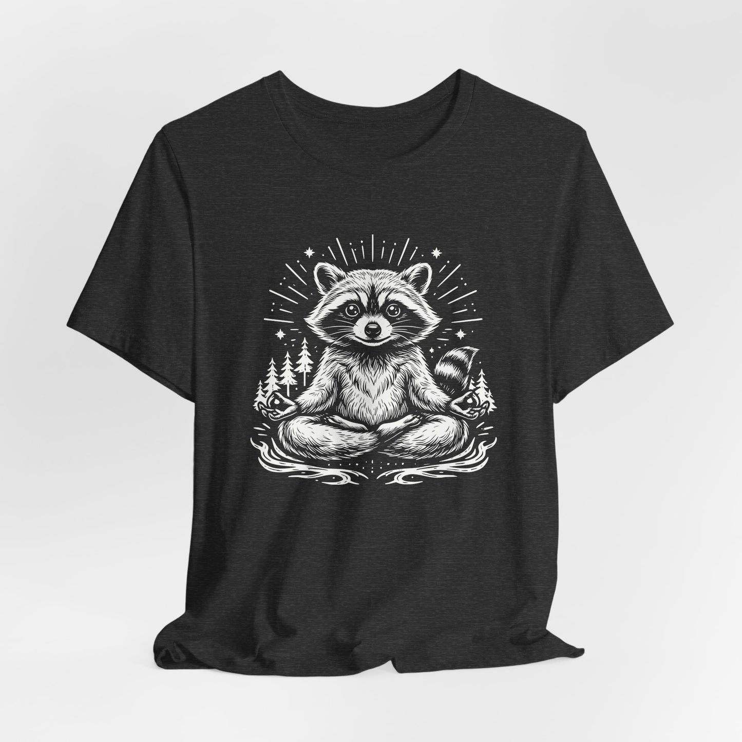 Cute Meditating Raccoon – Animal Spirit Tee