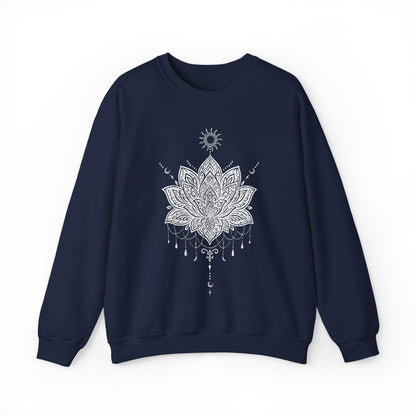 Sweat-shirt Yoga Conscient Mandala Lotus Sacré