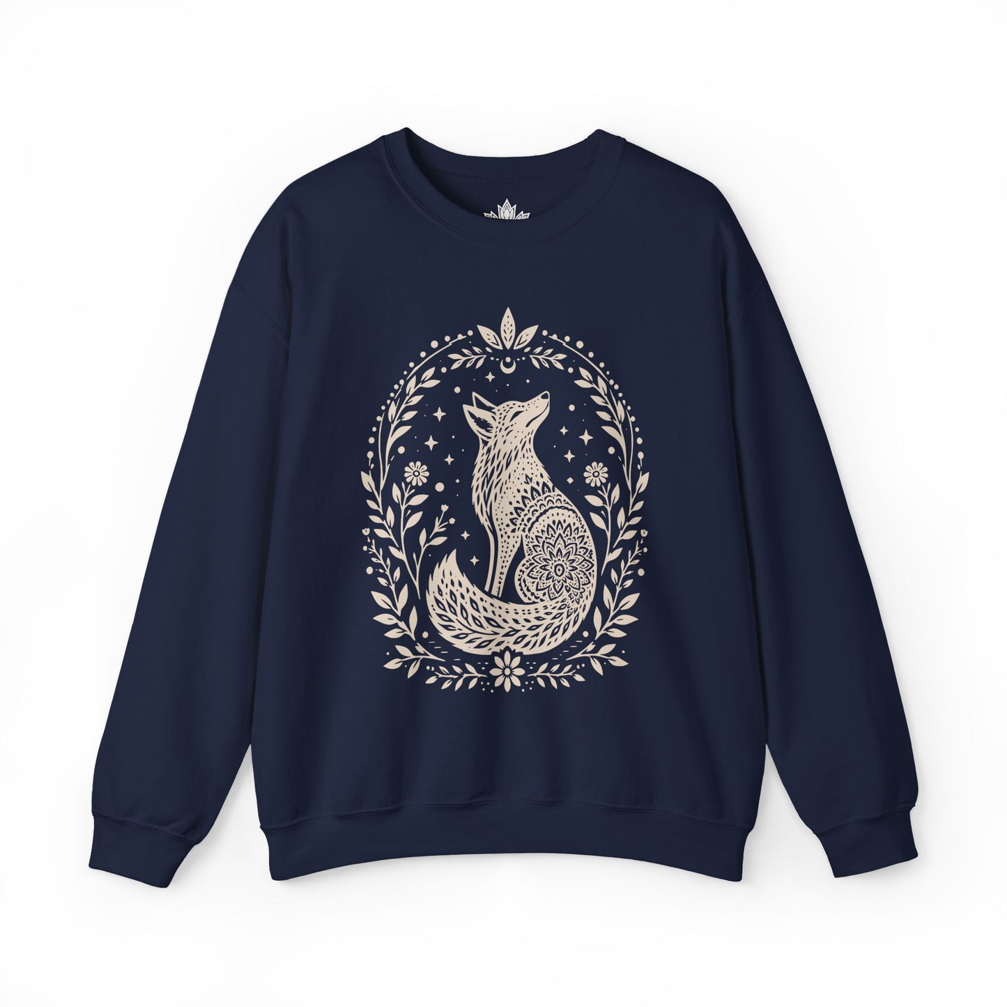 Boho Mandala Fox Linocut Sweatshirt