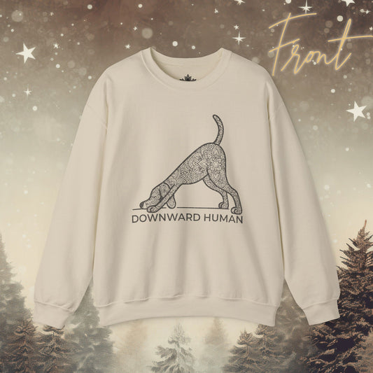 Downward Human Sweater - Mandala Dog