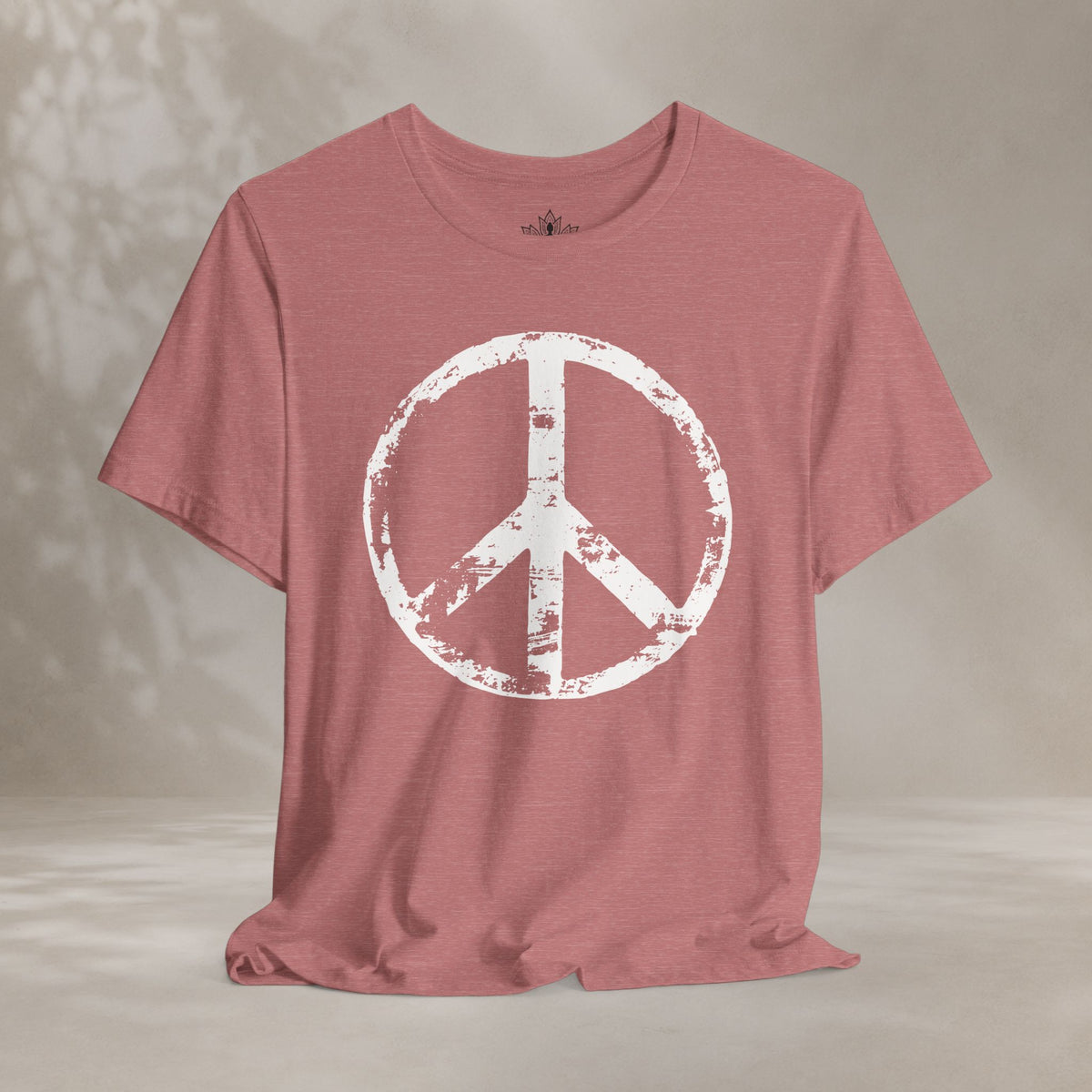 Vintage Peace Symbol Light Print Tee