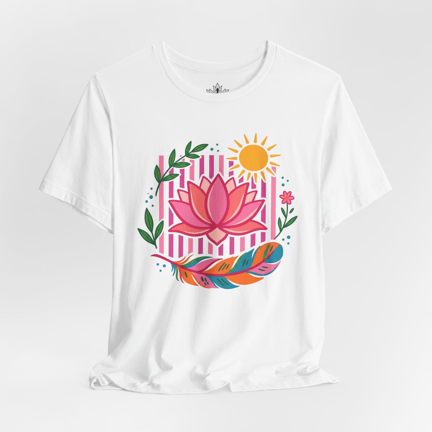 Sunlit Lotus Feather Tee