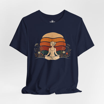 Retro Sunset Meditation Tee