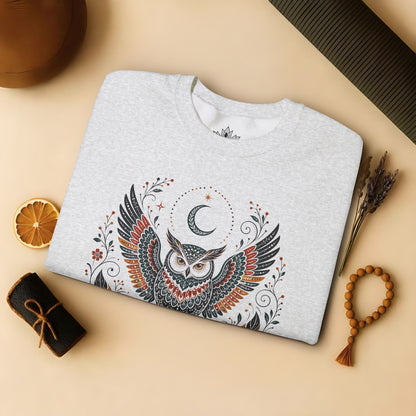 Boho Owl & Feathers Sweatshirt