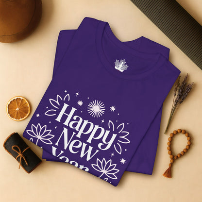 Mindful New Year - Festive Yoga Lotus Tee