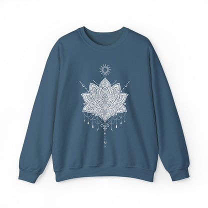 Sweat-shirt Yoga Conscient Mandala Lotus Sacré