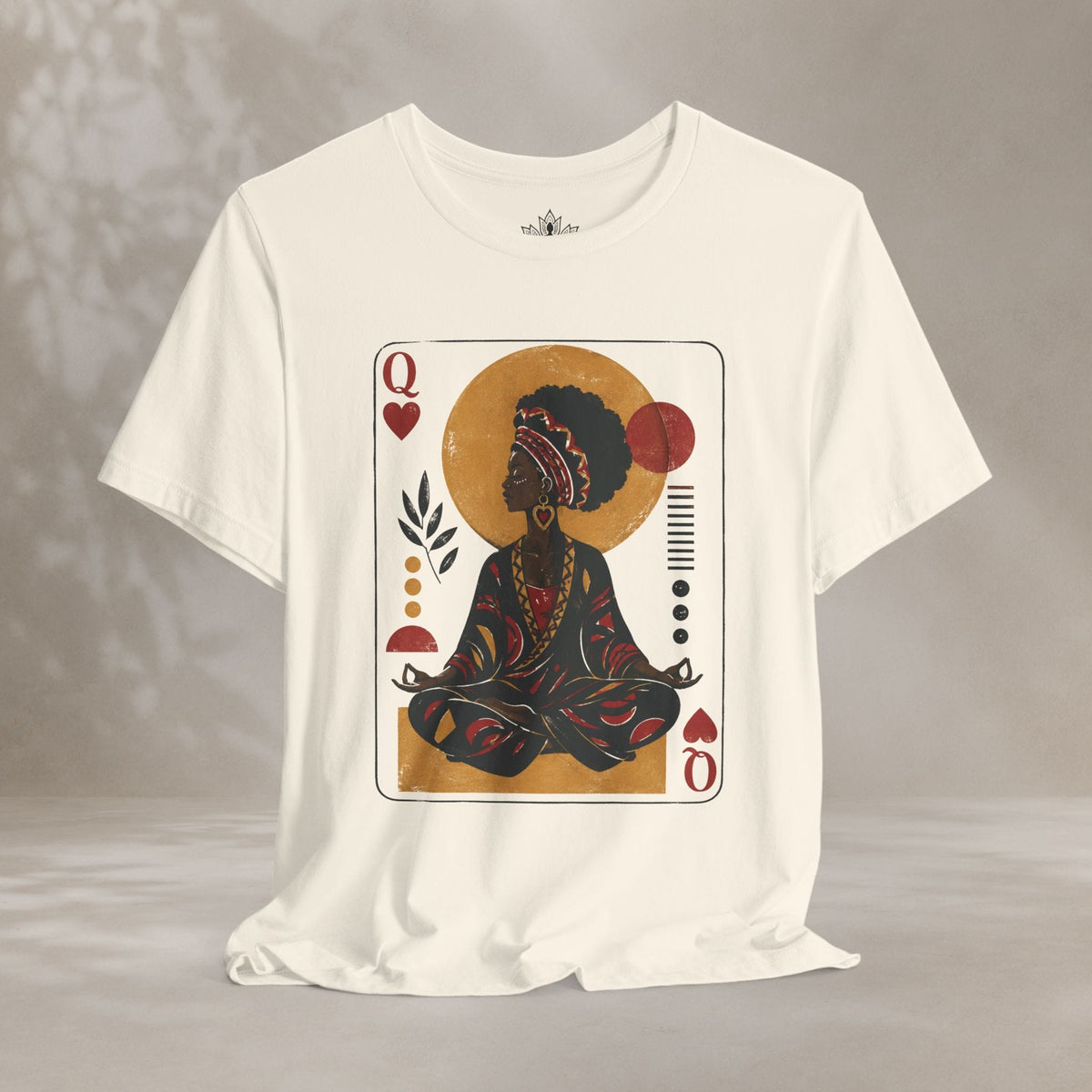 Printify T-Shirt Queen of Hearts Meditation Tee Queen of Hearts Meditation Tee
