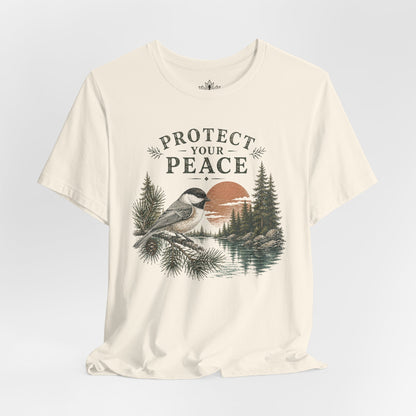 Protect Your Peace Retro Chickadee Tee