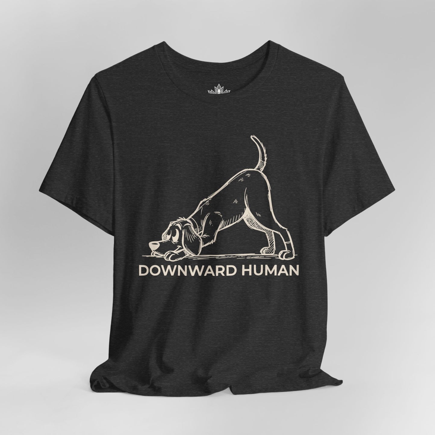 Downward Human – Funny Yoga Dog Vintage Tee