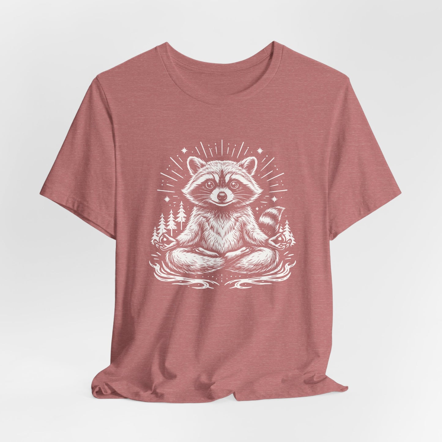 Cute Meditating Raccoon – Animal Spirit Tee