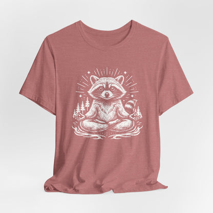 Cute Meditating Raccoon – Animal Spirit Tee