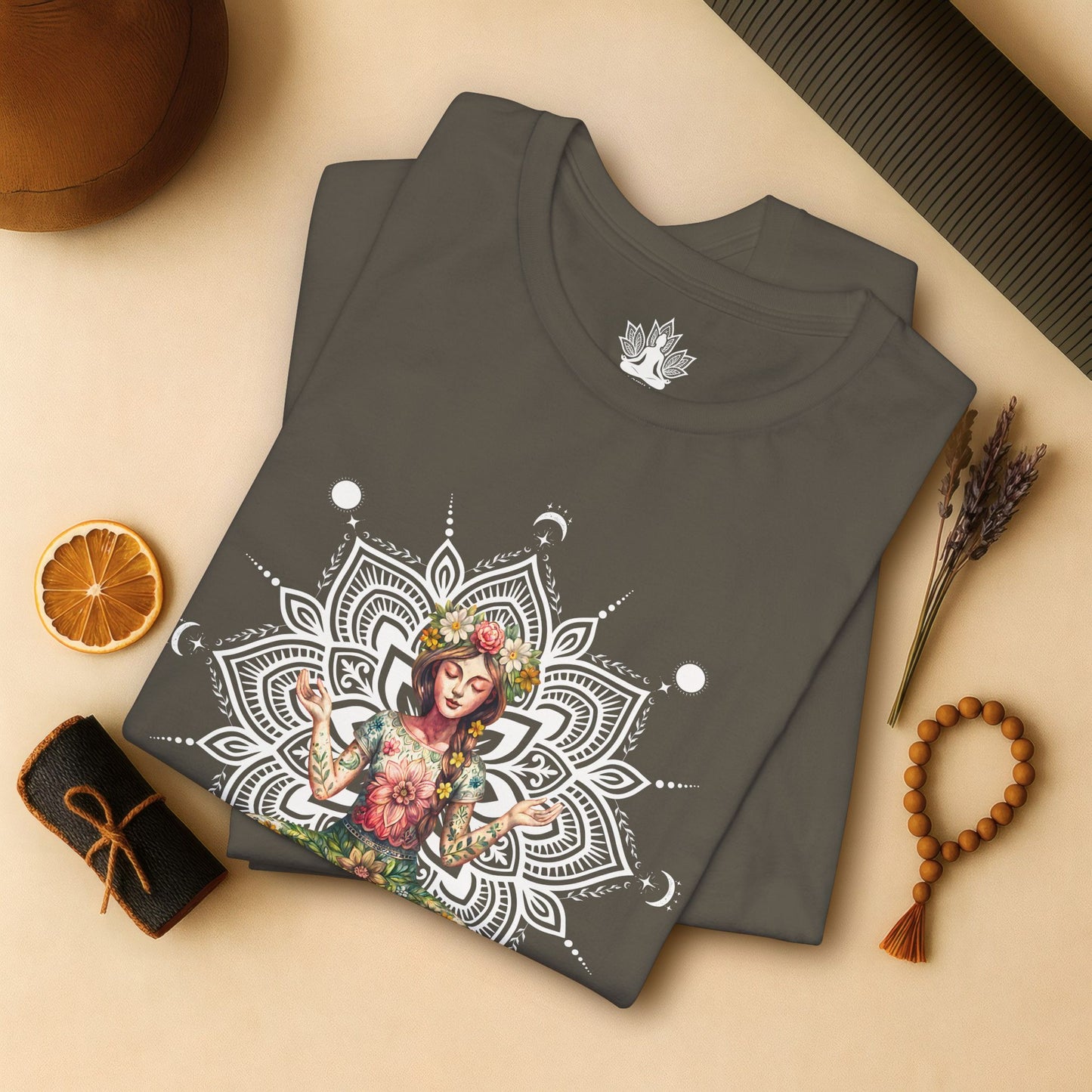 Flower Meditation Boho Tee