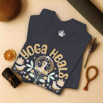 Yoga Heals the Mind & Soul – Boho Tee