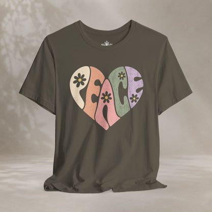 Retro Peace Heart Tee