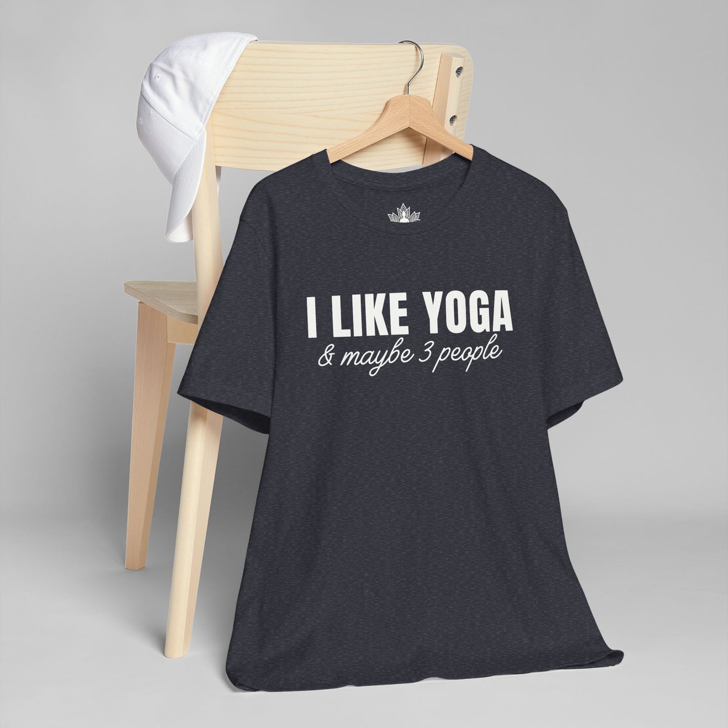 I Like Yoga & Maybe 3 People - Funny Men Tee