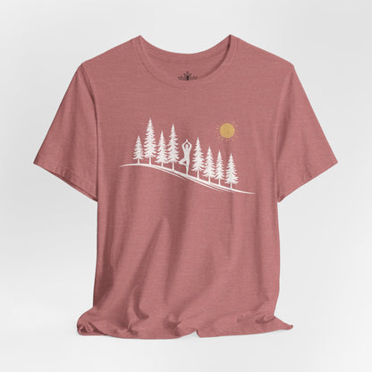 Forest Tree Pose Yoga – Balance in Nature Men Tee