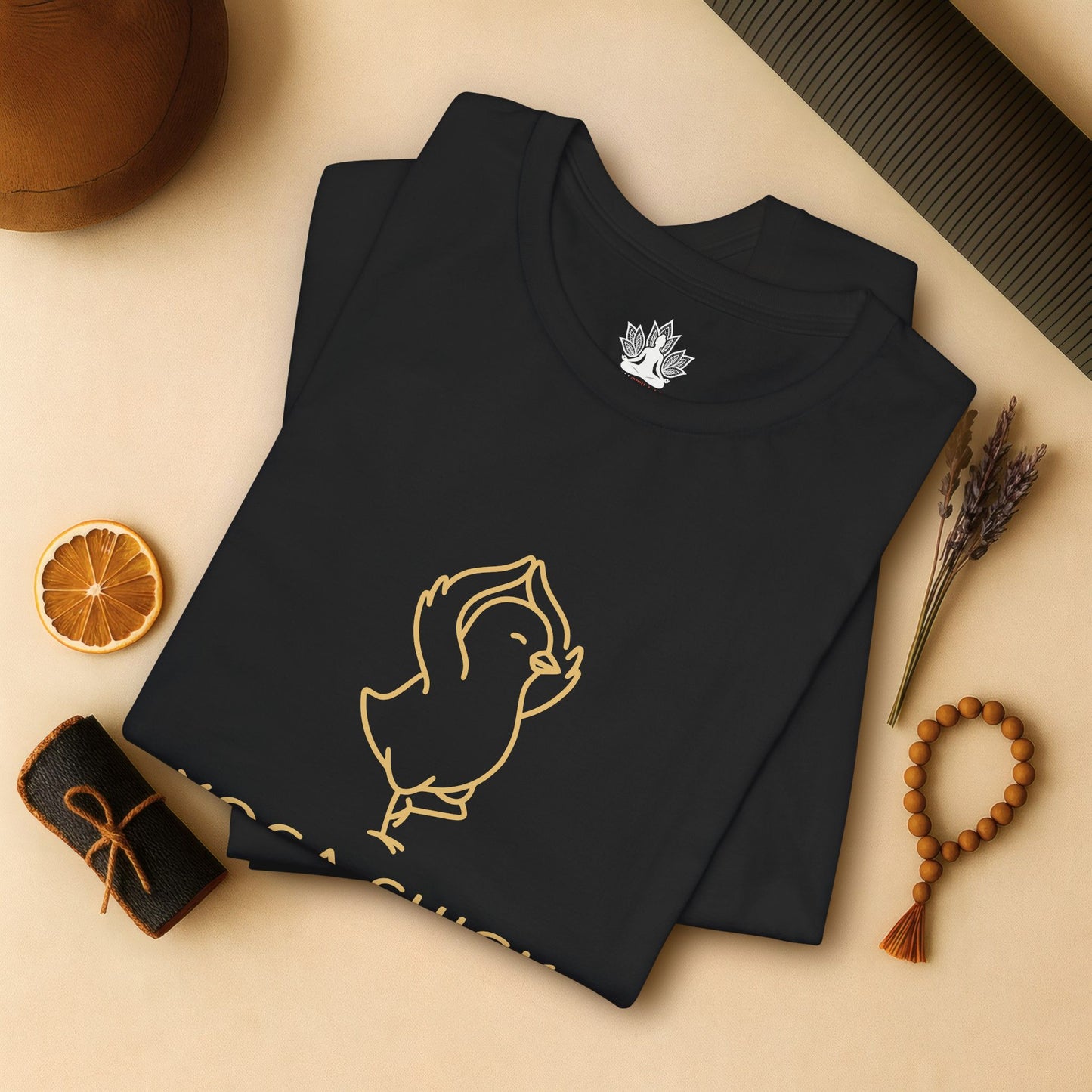 Minimalist Yoga Chick – Cute Mindful Humor Tee