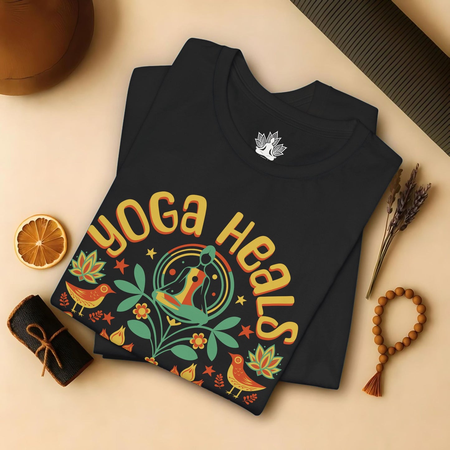 Yoga Heals the Mind & Soul – Boho Tee