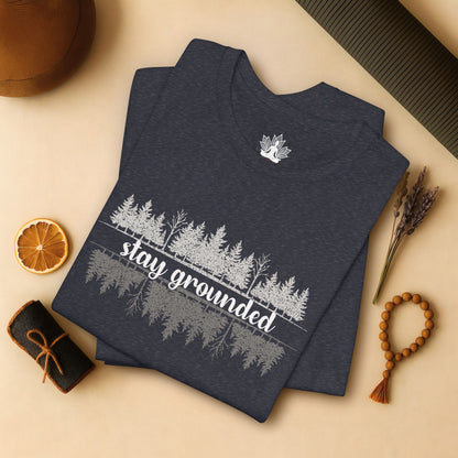 Stay Grounded – Mindful Forest Reflection Men Tee