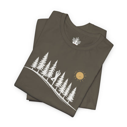 Forest Tree Pose Yoga – Balance in Nature Men Tee