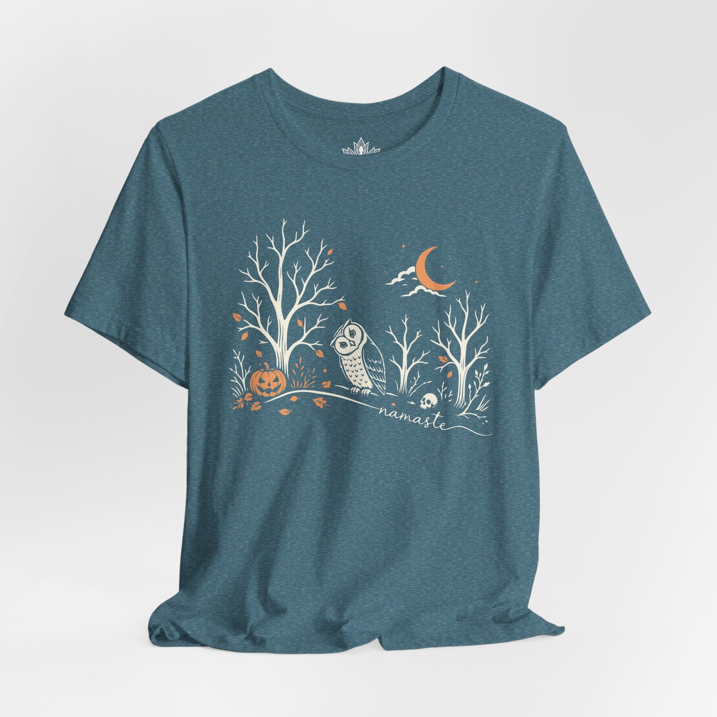 Namaste Forest Owl Halloween Edition Tee