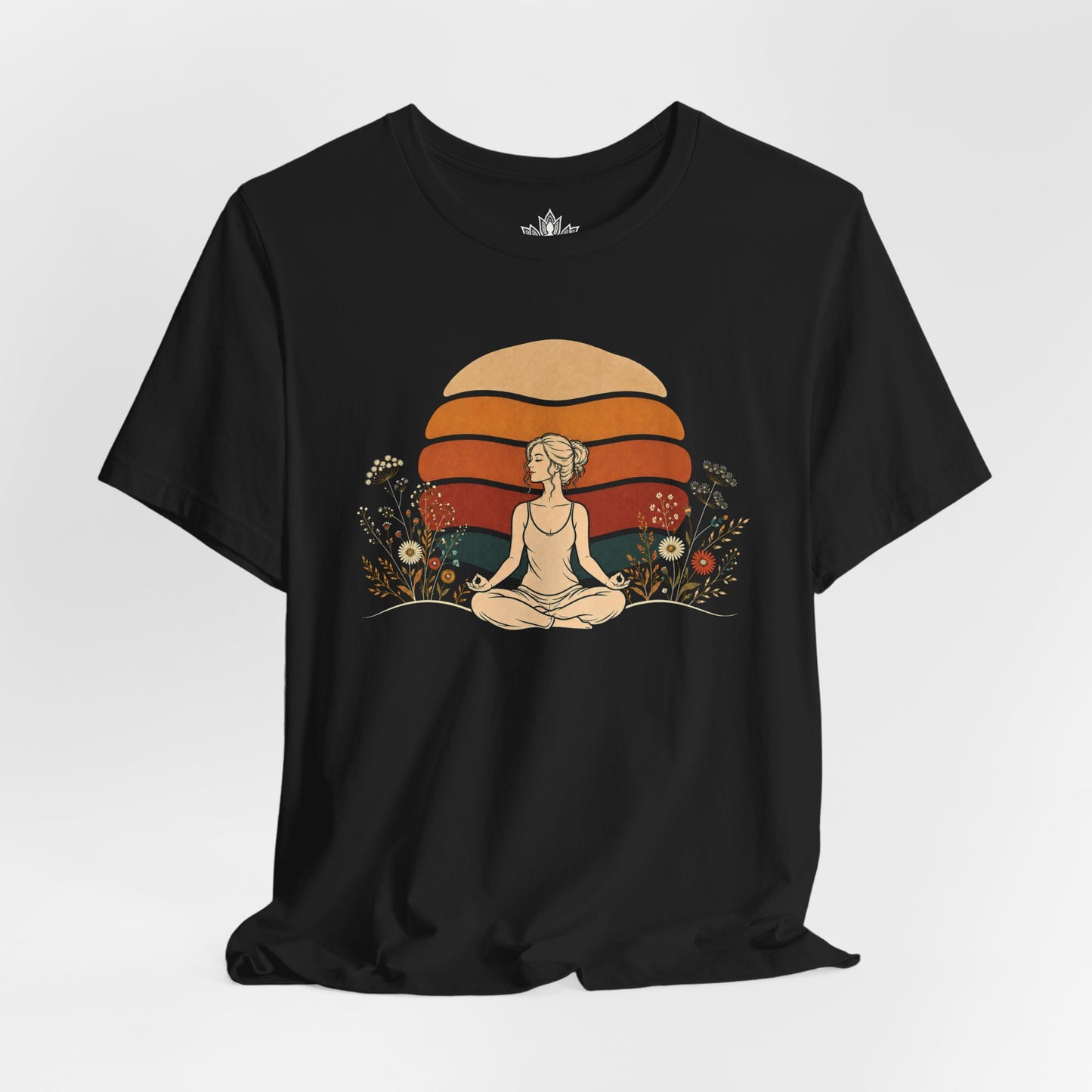 Retro Sunset Meditation Tee