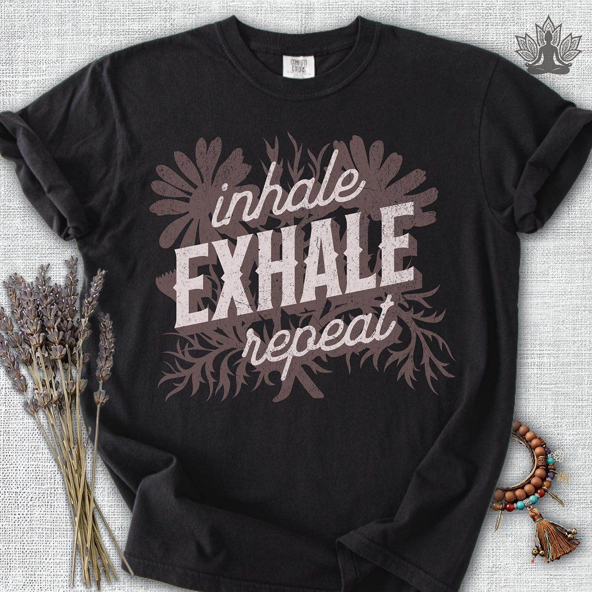 Inhale Exhale Repeat Floral Comfort Colors® Tee