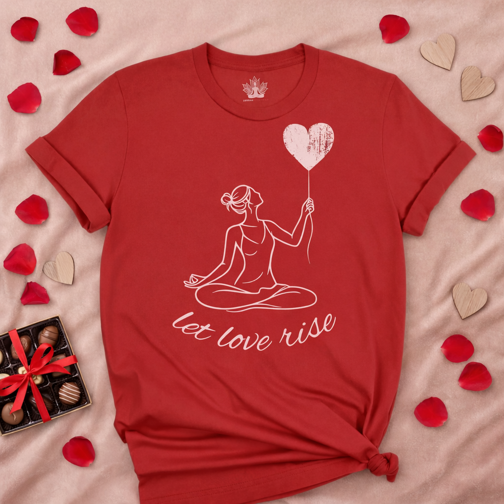 Let Love Rise – Line Art Valentine Tee