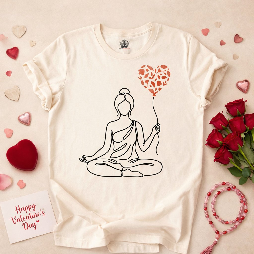 Mindful Love Yogini – Valentine Yoga Tee